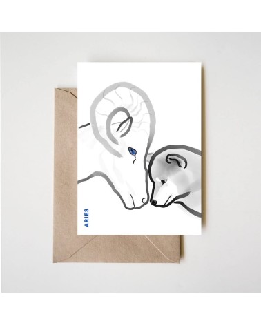 Birthday card horoscope - Aries Rice&Ink happy birthday wishes for a good friend congratulations cards