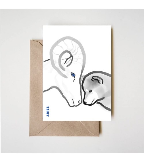 Birthday card horoscope - Aries Rice&Ink happy birthday wishes for a good friend congratulations cards