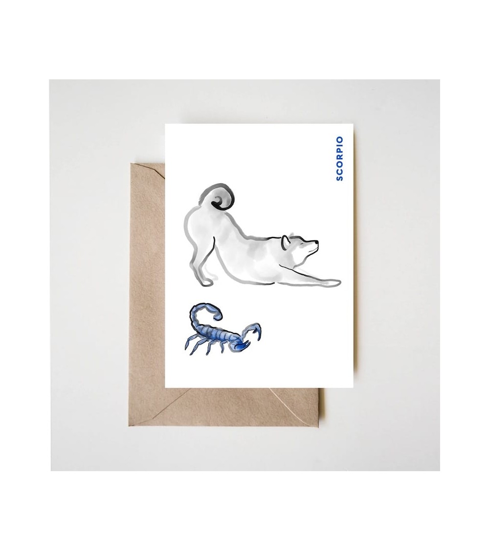 Geburtstagskarte Horoskop - Skorpion Rice&Ink glückwunschkarte zur hochzeit geburt zum geburtstag kaufen