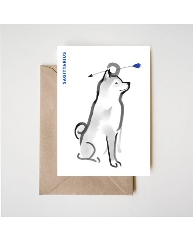 Geburtstagskarte Horoskop - Schütze Rice&Ink glückwunschkarte zur hochzeit geburt zum geburtstag kaufen