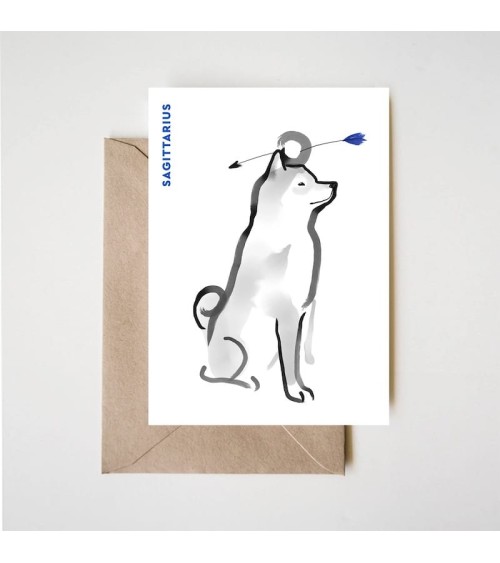 Geburtstagskarte Horoskop - Schütze Rice&Ink glückwunschkarte zur hochzeit geburt zum geburtstag kaufen