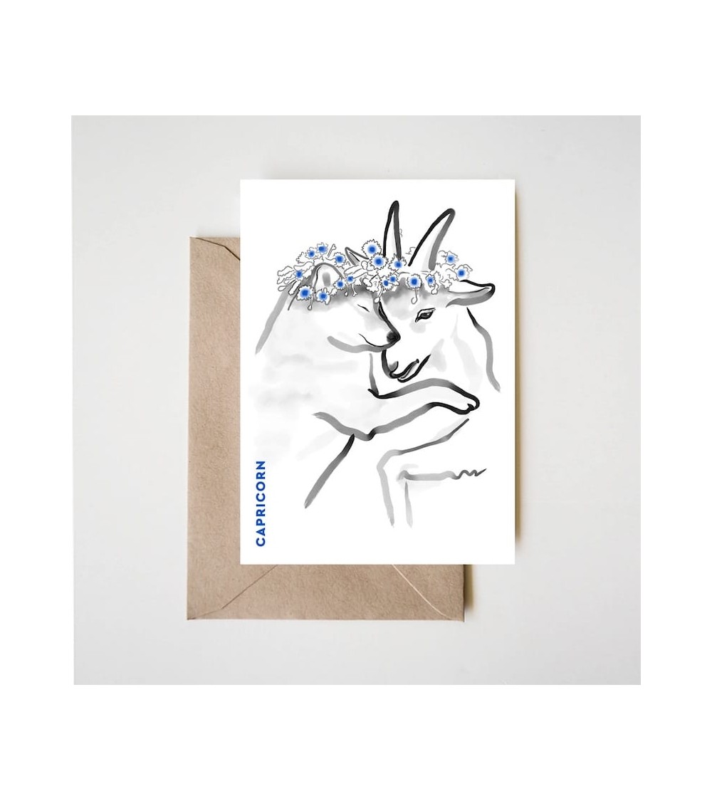 Birthday card horoscope - Capricorn Rice&Ink happy birthday wishes for a good friend congratulations cards