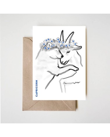 Birthday card horoscope - Capricorn Rice&Ink happy birthday wishes for a good friend congratulations cards