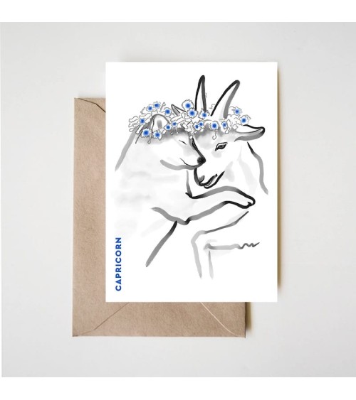 Birthday card horoscope - Capricorn Rice&Ink happy birthday wishes for a good friend congratulations cards