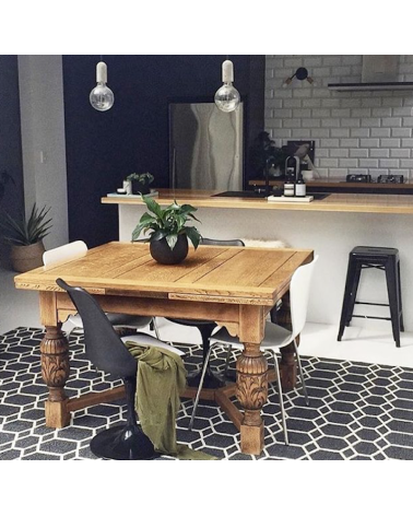Tapis Vinyle - INGRID Noir Brita Sweden plastique d exterieur de salon cuisine devant évier entrée couloir pour terrasse lavable