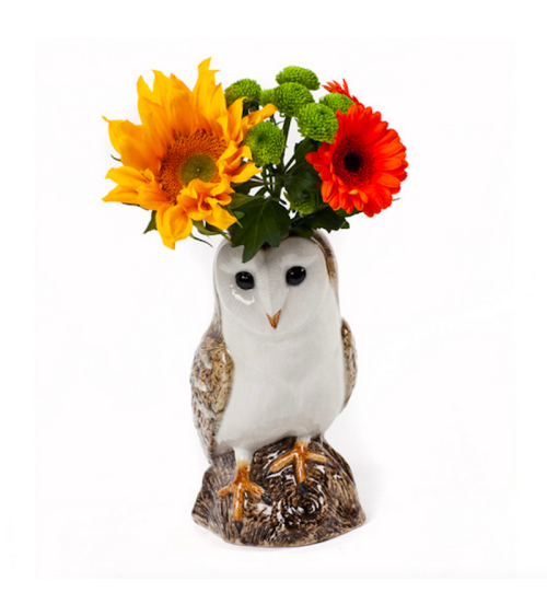 Vase à fleurs - Chouette Effraie Quail Ceramics design fleur décoratif original kitatori suisse