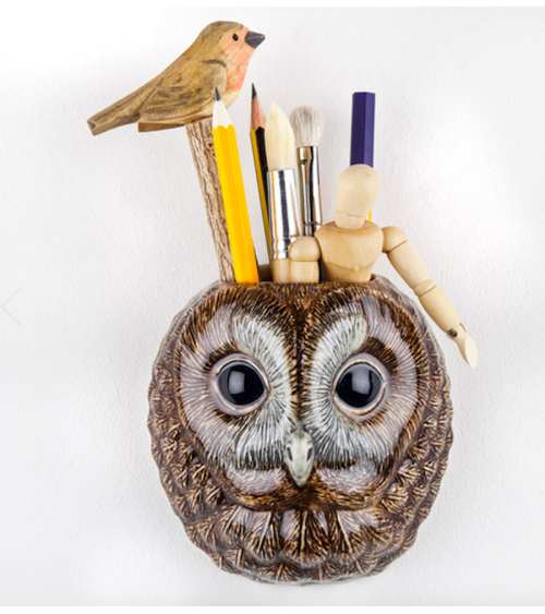 Tawny Owl - Small Wall Vase Quail Ceramics table flower living room vase kitatori switzerland
