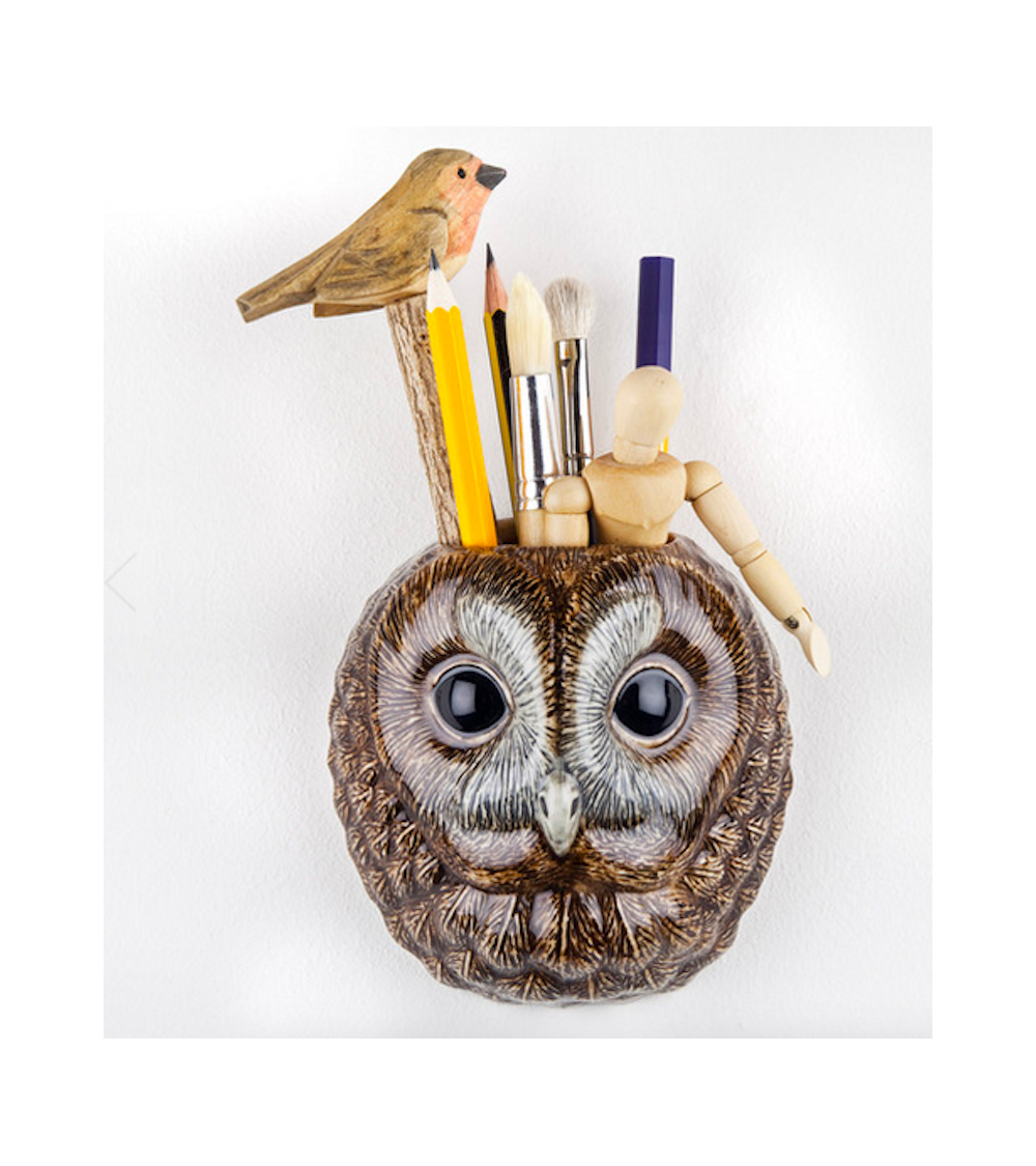 Tawny Owl - Small Wall Vase Quail Ceramics table flower living room vase kitatori switzerland