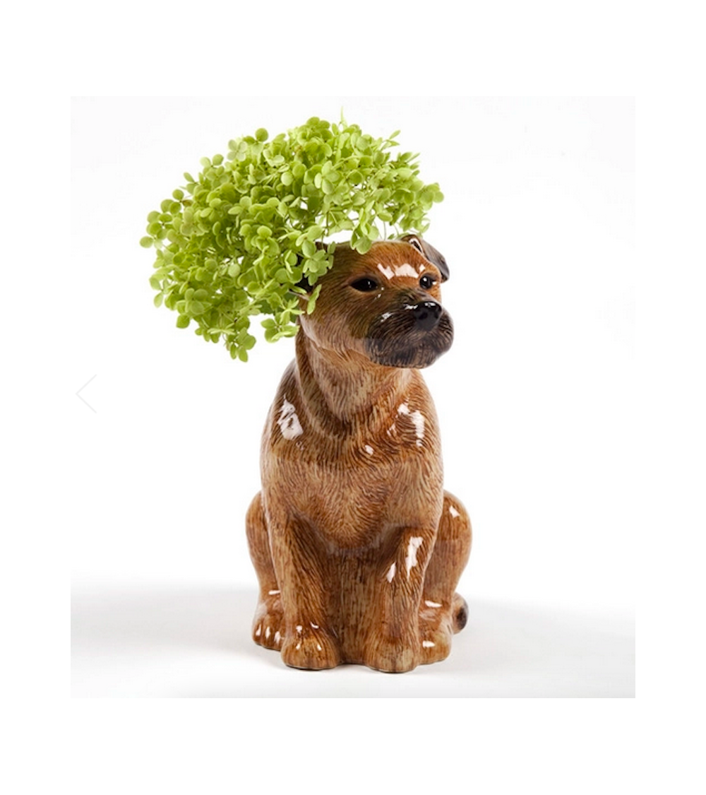 Flower Vase - Border Terrier Quail Ceramics table flower living room vase kitatori switzerland