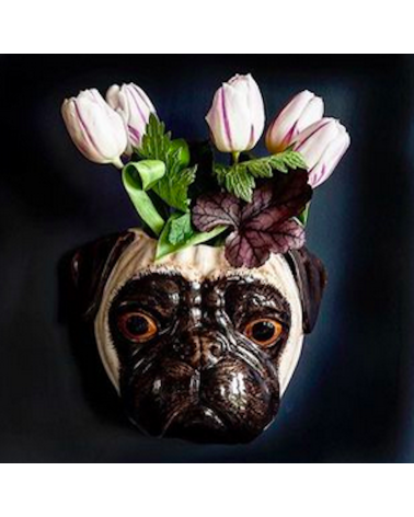 Carlino Fulvo - Piccolo vaso da parete Cane Quail Ceramics vasi eleganti per interni per fiori decorativi design kitatori svi...