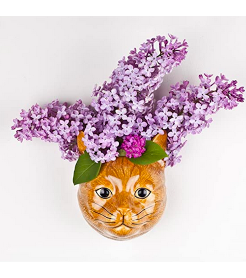 Vincent - Piccolo vaso da parete Gatto Quail Ceramics vasi eleganti per interni per fiori decorativi design kitatori svizzera