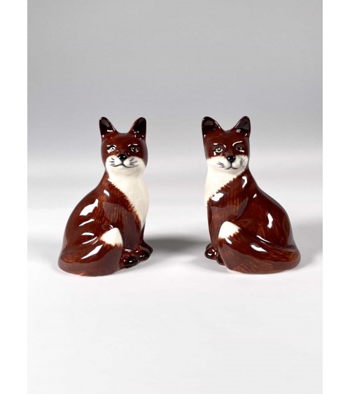Fox - Salt and pepper shaker Quail Ceramics pots set shaker cute unique cool