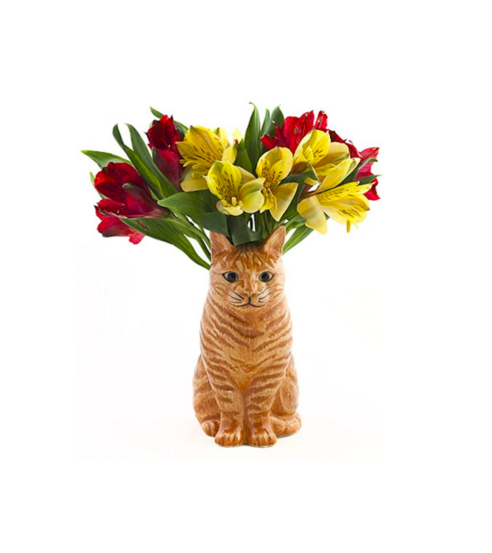 Vaso da fiori piccolo Gatto zenzero - Vincent Quail Ceramics vasi eleganti per interni per fiori decorativi design kitatori s...