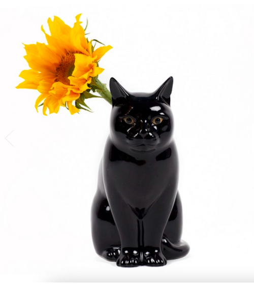 Small Vase - Cat "Lucky" Quail Ceramics table flower living room vase kitatori switzerland