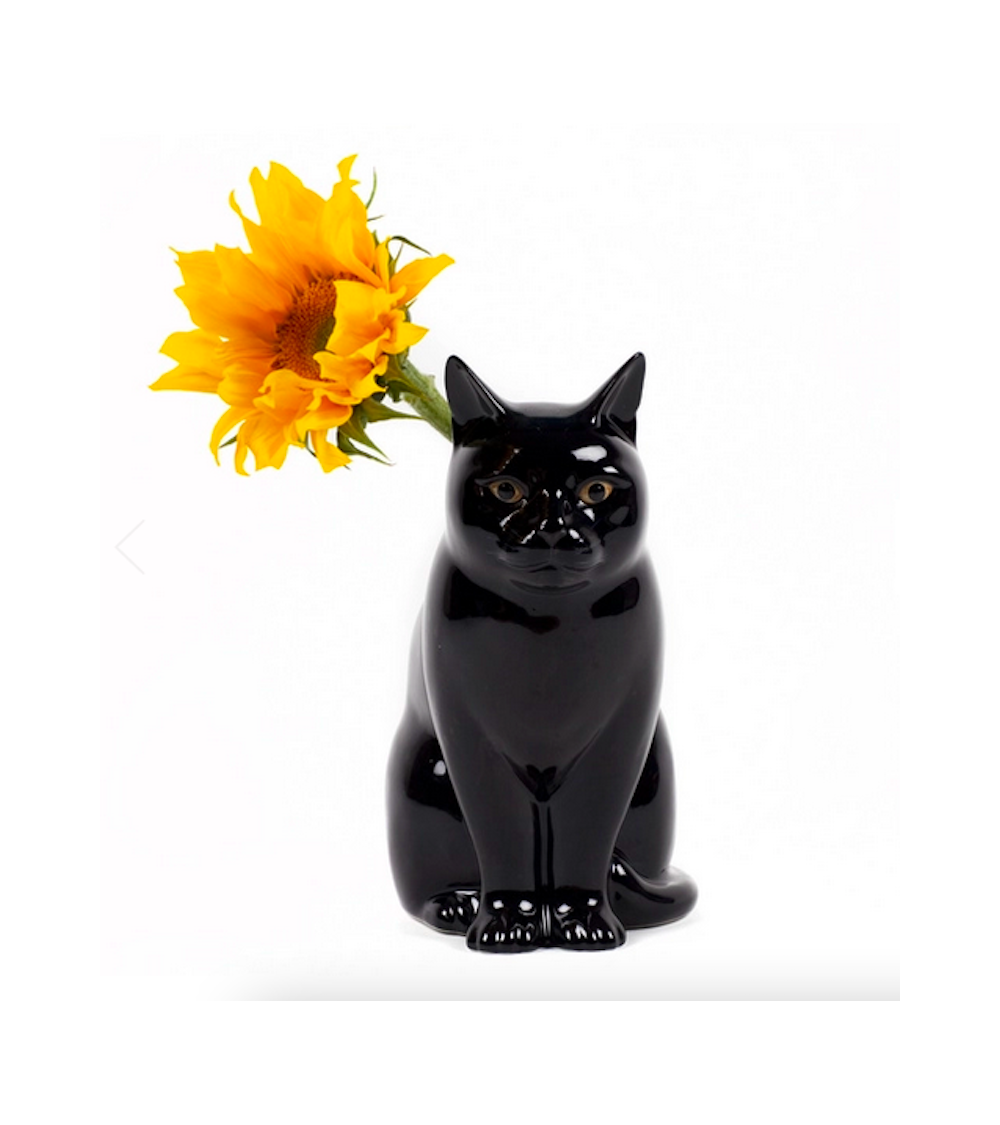 Petit vase - Chat "Lucky" Quail Ceramics design fleur décoratif original kitatori suisse