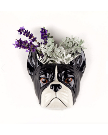 Bulldog Francese - Piccolo vaso da parete Cane Quail Ceramics vasi eleganti per interni per fiori decorativi design kitatori ...