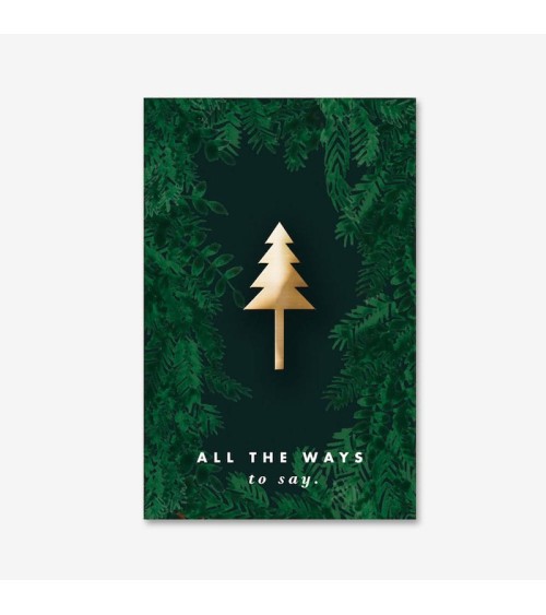 Enamel Pin - Gold Fir tree All the ways to say Brooch and Enamel Pin design switzerland original