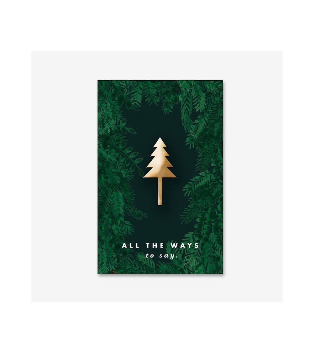 Enamel Pins - Gold Fir tree All the ways to say broches and pins hat pin badges collectible