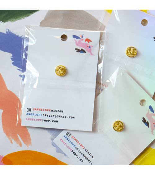 Enamel Pins - Polka Dot Begonia Angelope Design broches and pins hat pin badges collectible