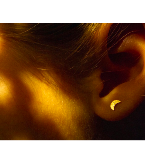 Moon & Sun - Gold plated earrings Adorabili Paris cute fashion design designer for women