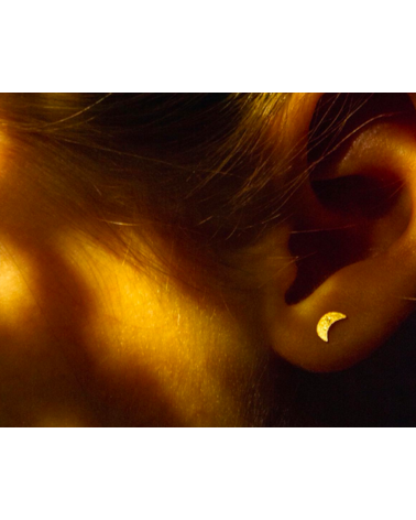 Moon & Sun - Gold plated earrings Adorabili Paris cute fashion design designer for women