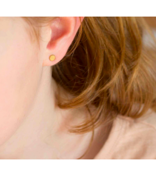 Moon & Sun - Gold plated earrings Adorabili Paris cute fashion design designer for women