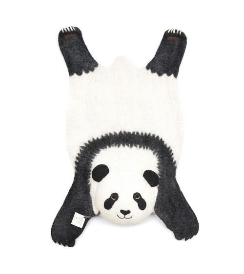 Ping il Panda - Tappeto in lana per bambini Sew Heart Felt tappeti in lana naturale fatti a mano Tappeto animali bambini