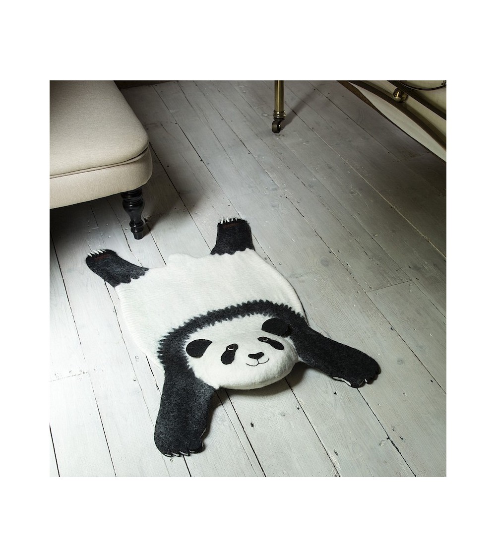 Ping the Panda - Children's wool rug Sew Heart Felt Children's rugs design switzerland original