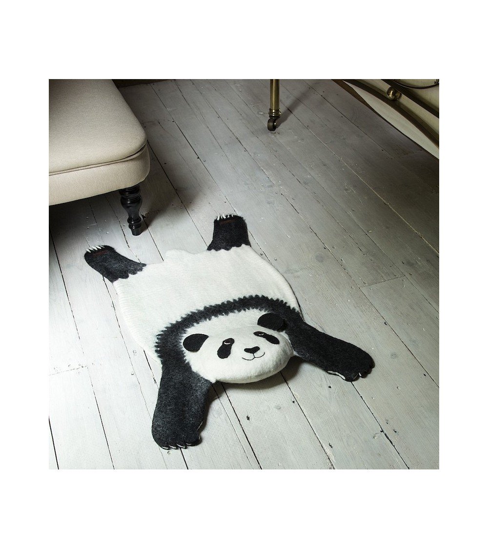Ping il Panda - Tappeto in lana per bambini Sew Heart Felt tappeti in lana naturale fatti a mano Tappeto animali bambini