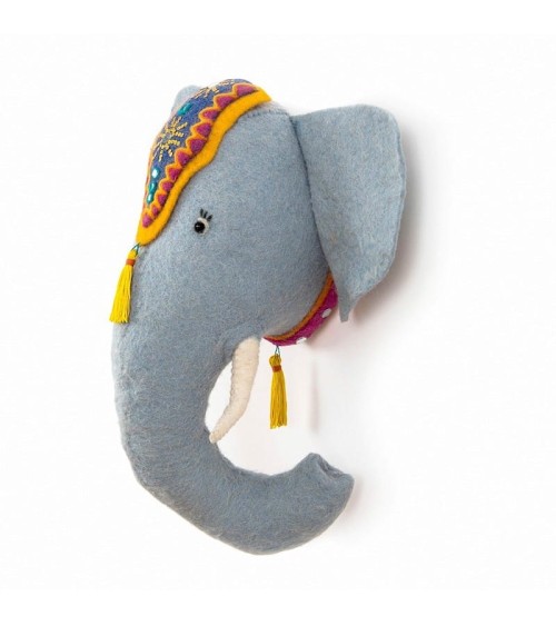 Elefantenkopf Trophaë - Wanddeko Sew Heart Felt Wanddeko Kinderzimmer design Schweiz Original