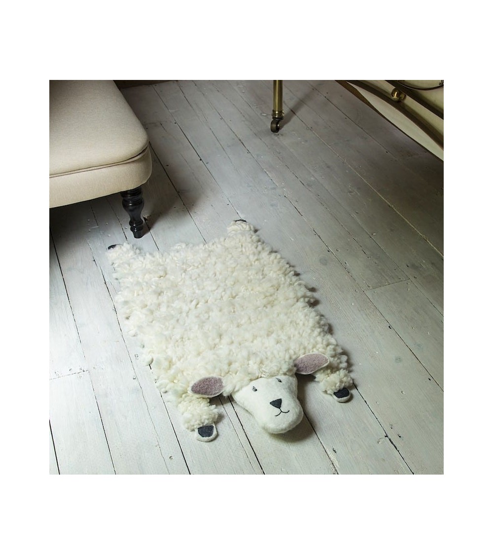 Shirley - Tappeto animale in lana - Pecora Sew Heart Felt tappeti in lana naturale fatti a mano Tappeto animali bambini