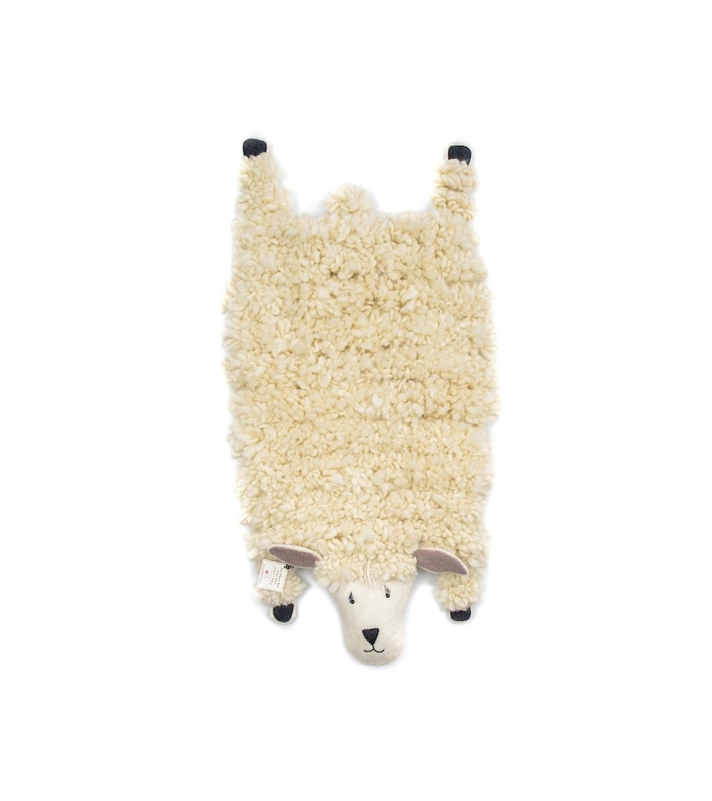 Shirley Sheep - Wool animal rug Sew Heart Felt animal rugs for nursery animal rug for living room kids