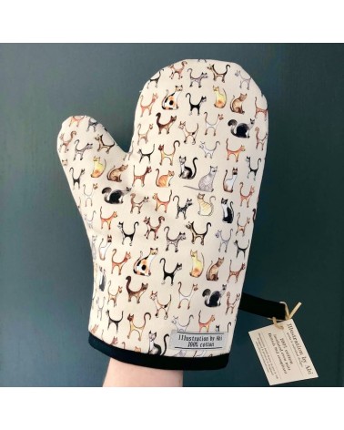 Oven Mitts - Cats Illustration by Abi gloves best funny cute