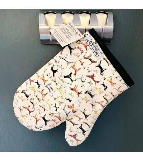 Oven Mitt - Dogs Illustration by Abi Potholders and oven mitts design switzerland original