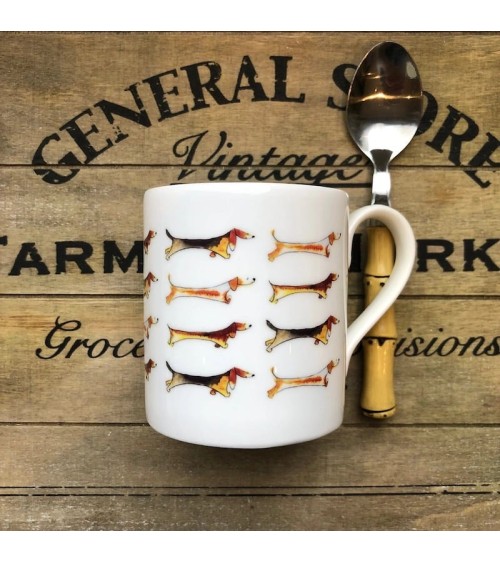 Mug - Dashshund Illustration by Abi coffee tea cup mug funny