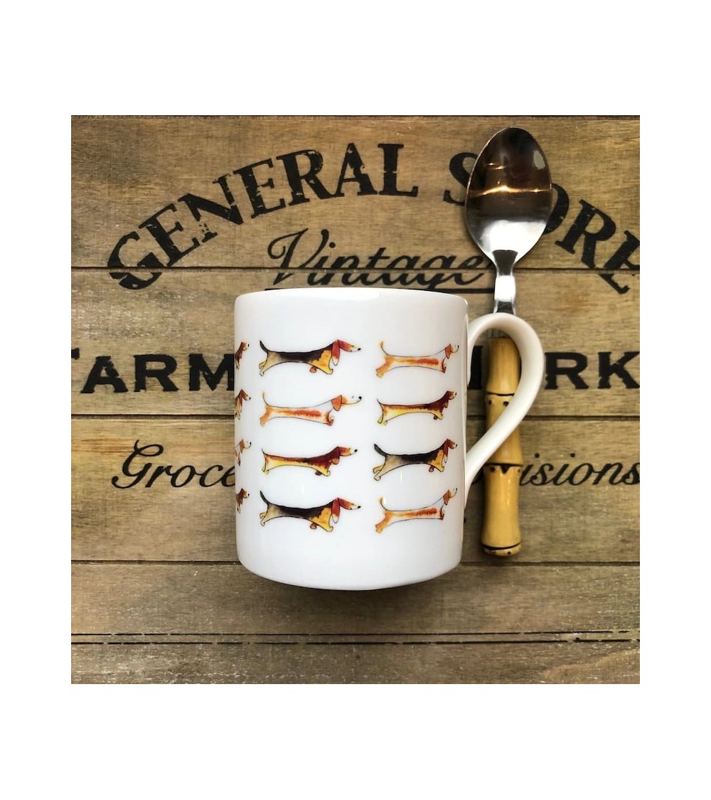 Becher - Dackel Illustration by Abi kaffeetassen teetasse grosse lustige schöne kaufen