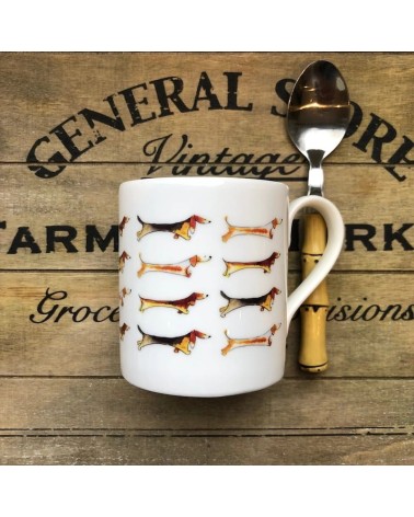 Becher - Dackel Illustration by Abi kaffeetassen teetasse grosse lustige schöne kaufen