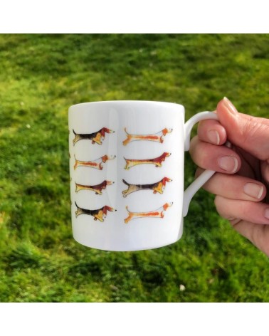 Becher - Dackel Illustration by Abi kaffeetassen teetasse grosse lustige schöne kaufen