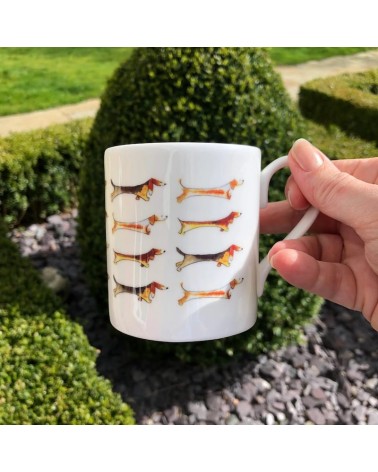 Becher - Dackel Illustration by Abi kaffeetassen teetasse grosse lustige schöne kaufen