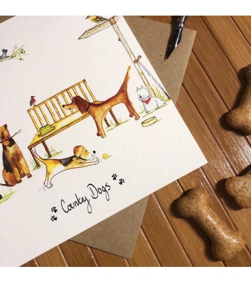 Greeting Card - Country Dogs Illustration by Abi happy birthday wishes for a good friend congratulations cards