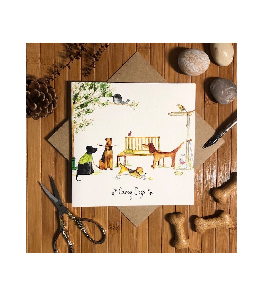 Greeting Card - Country Dogs Illustration by Abi happy birthday wishes for a good friend congratulations cards
