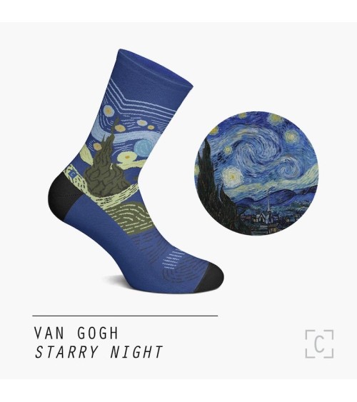 Calzini - Notte stellata di Vincent van Gogh Curator Socks calze da uomo per donna divertenti simpatici particolari