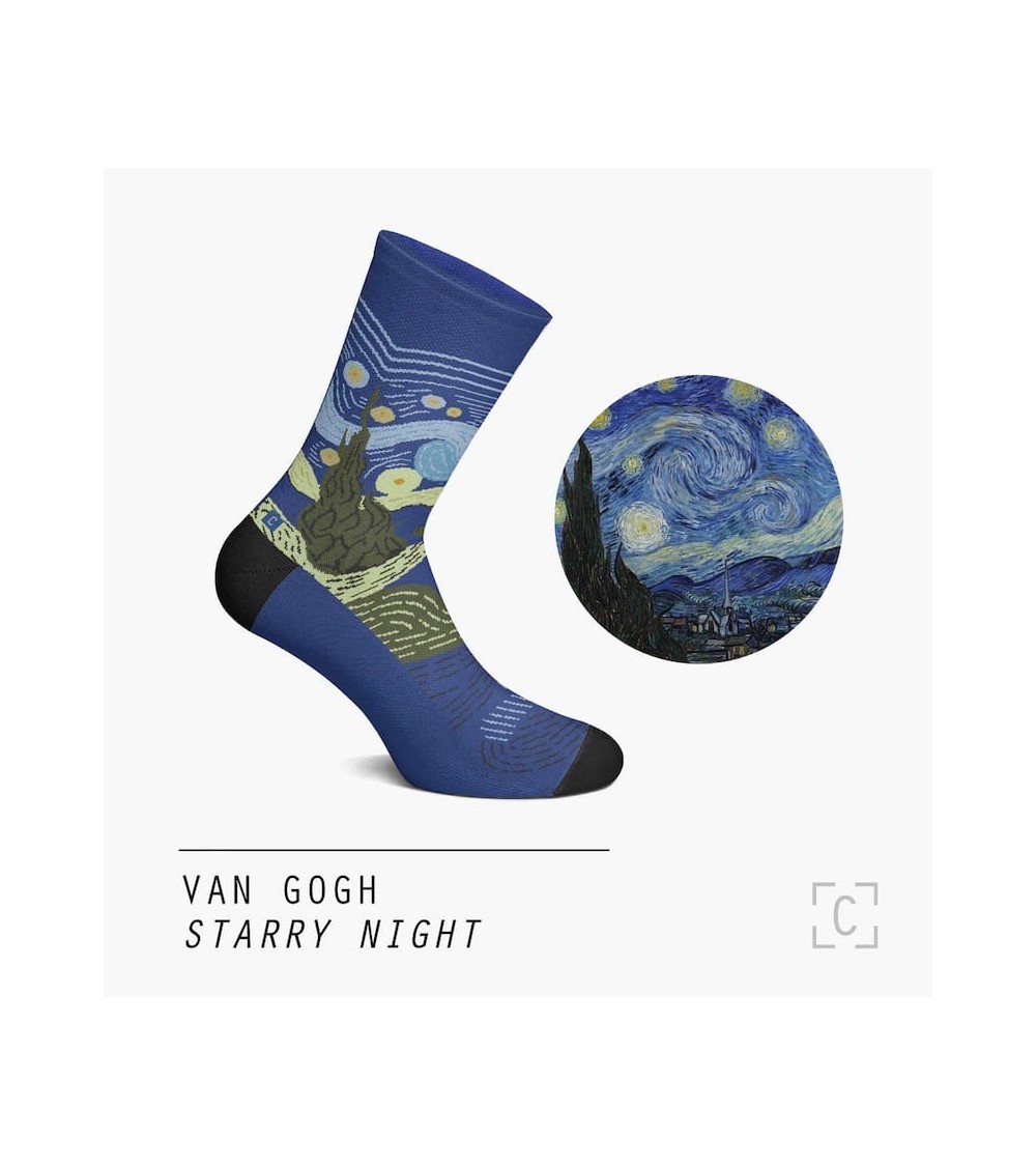 Calzini - Notte stellata di Vincent van Gogh Curator Socks calze da uomo per donna divertenti simpatici particolari