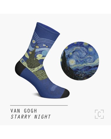 Calzini - Notte stellata di Vincent van Gogh Curator Socks calze da uomo per donna divertenti simpatici particolari