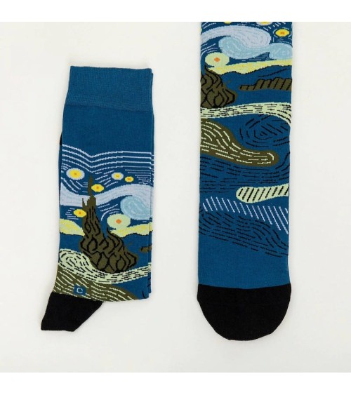Socken - Sternennacht von Vincent van Gogh Curator Socks Socke lustige Damen Herren farbige coole socken mit motiv kaufen