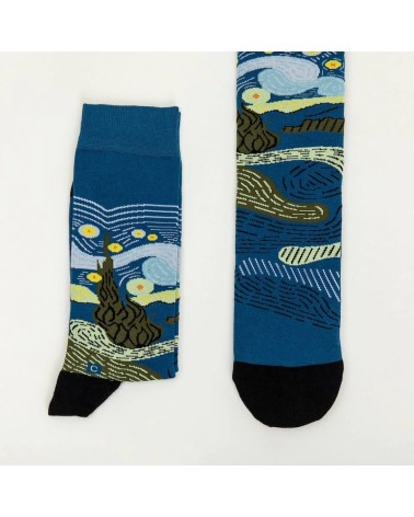 Calzini - Notte stellata di Vincent van Gogh Curator Socks calze da uomo per donna divertenti simpatici particolari