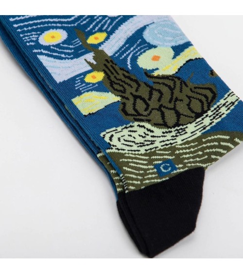 Socken - Sternennacht von Vincent van Gogh Curator Socks socke kuschelsocken für damen lustig herren farbige coole socken