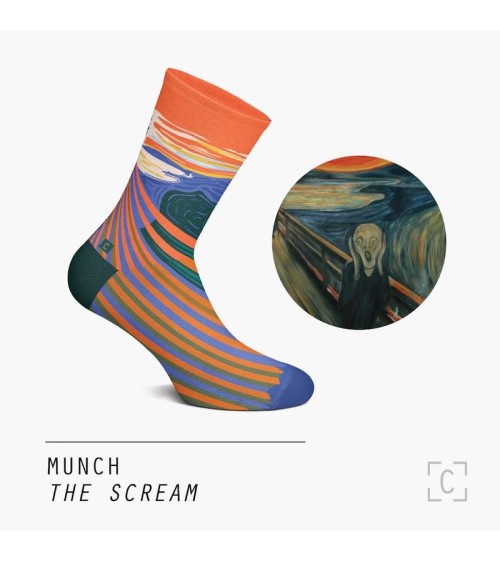Chaussettes - Le Cri d'Edvard Munch Curator Socks jolies pour femme originales pour homme chausset rigolotes drole Suisse
