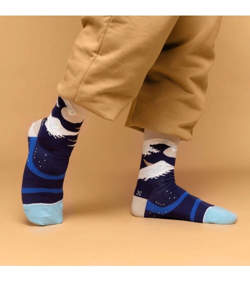 Calzini - La grande onda di Kanagawa - Katsushika Hokusai Curator Socks calze da uomo per donna divertenti simpatici particolari