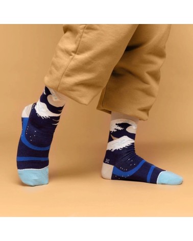 Calzini - La grande onda di Kanagawa - Katsushika Hokusai Curator Socks calze da uomo per donna divertenti simpatici particolari